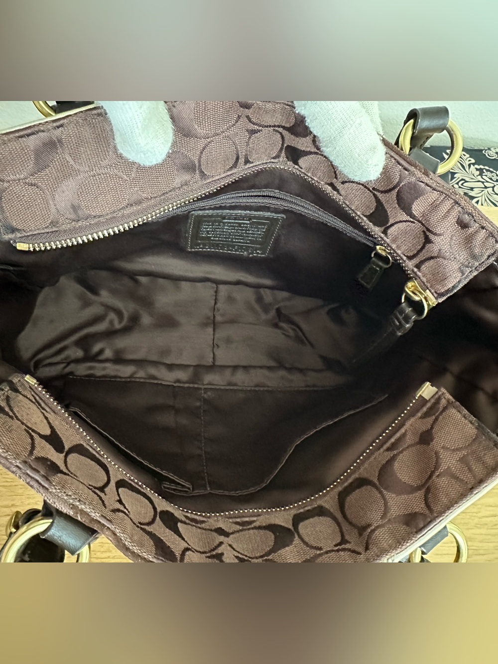 Coach Patchwork Tote Zippy Bag - Picture 12 of 13